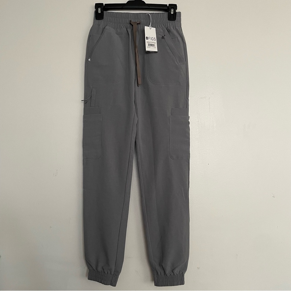 FIGS Women's Charlotte 21 Pocket Slim Scrub Pants Dark Space Grey 2158 Size XXS
